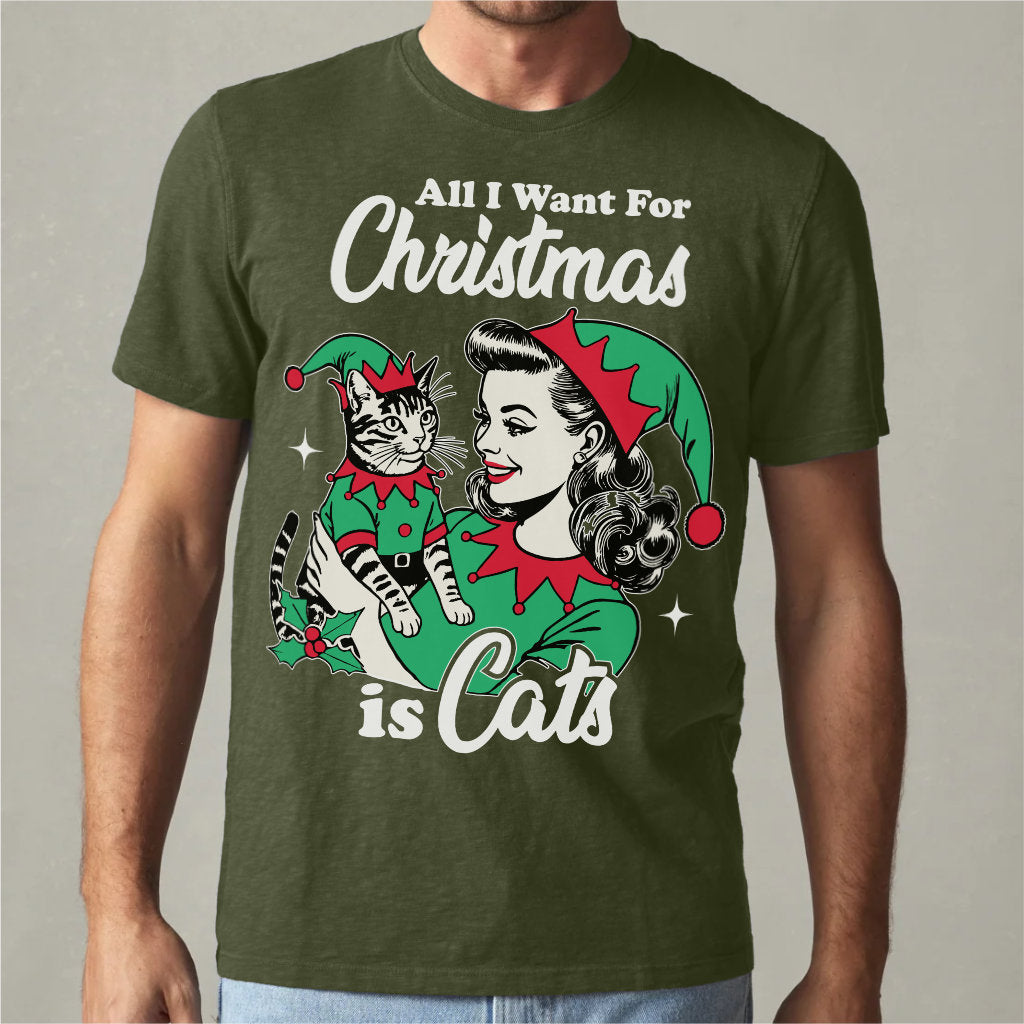 All I Want For Christmas Is Cats | Unisex T-Shirt