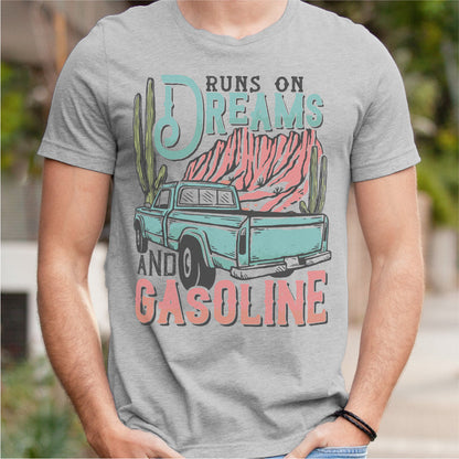 Runs On Dreams And Gasoline | Unisex T-Shirt