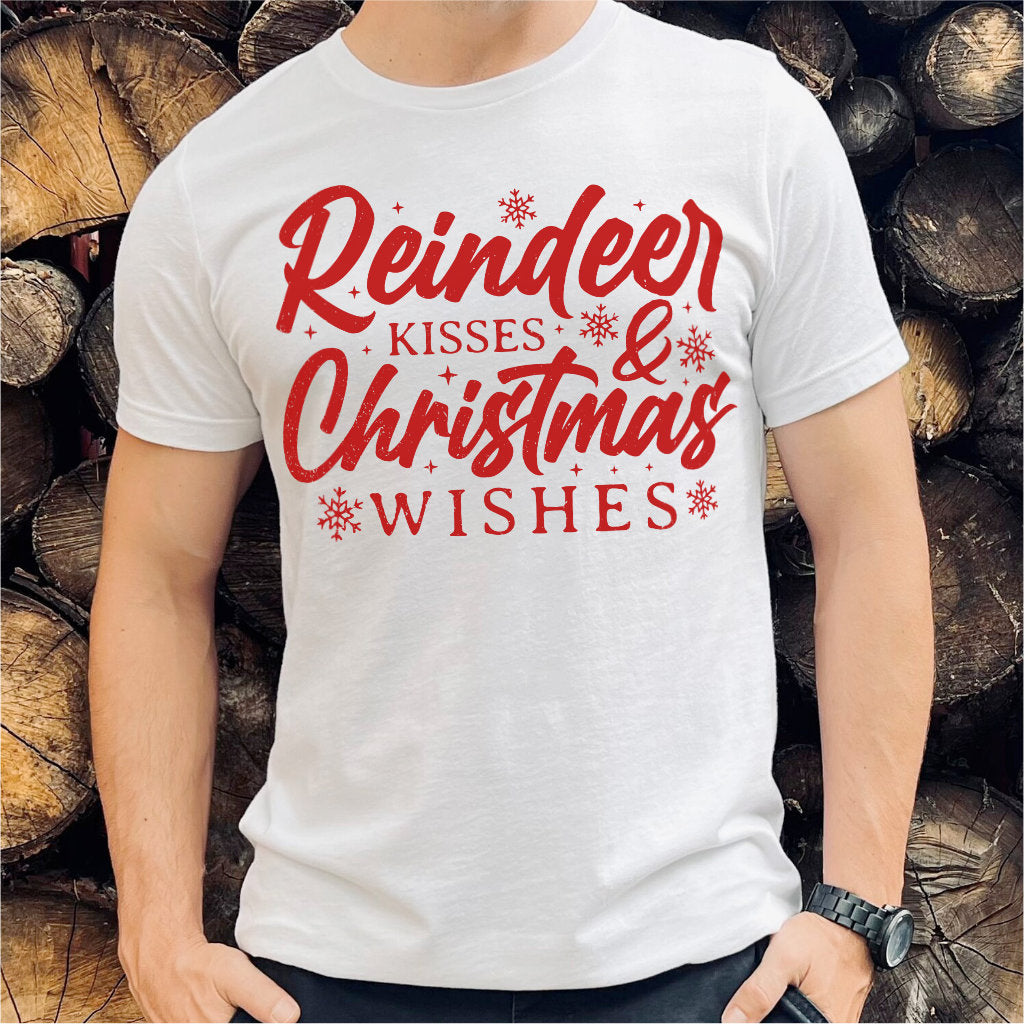 Reindeer Kisses And Christmas Wishes | Unisex T-Shirt