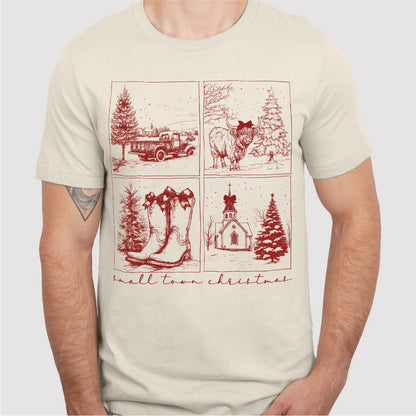 Vintage Small Town Christmas | Unisex T-Shirt