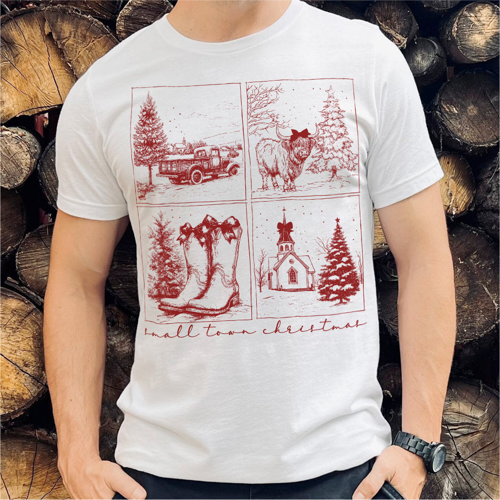 Vintage Small Town Christmas | Unisex T-Shirt